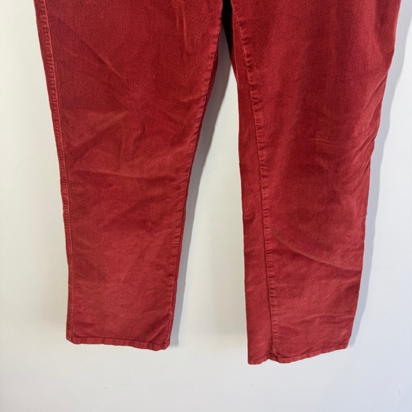 Woolrich Red Corduroy Pants Women’s Size 8 Mid Rise Straight Leg Cotton Blend - Picture 4 of 12